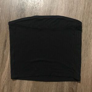 American Eagle Black Ribbed Soft and Sexy Tube Top - Small